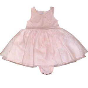 Old Navy Baby Tulle Dress 12-18M Pink Sleeveless Bodysuit Style